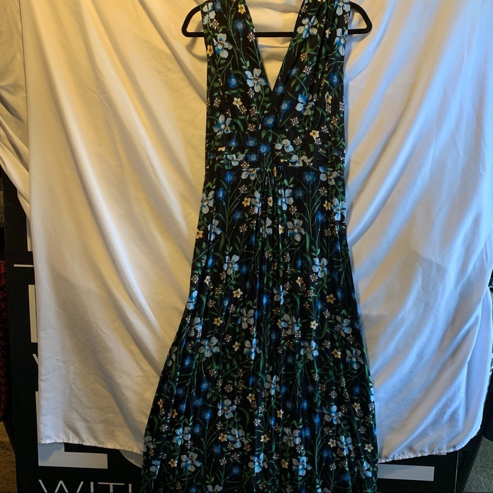 ModCloth black dress with flowers
